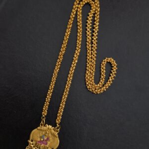 Premium foaming kajiri enamel lakshmi dollar chain 24 inch 