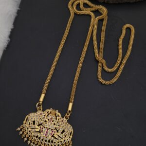 Premium impon  AD stone 32 inch lakshmi dollar chain 