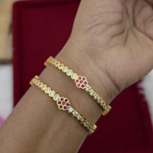 Premium impon ad stone bangle 