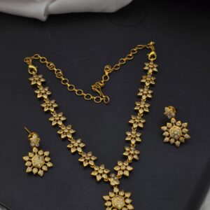  Premium foaming diamond replica necklace with earings