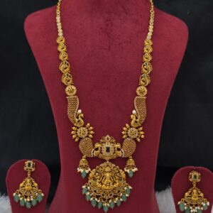 Premium matt meenakari lakshmi haram 