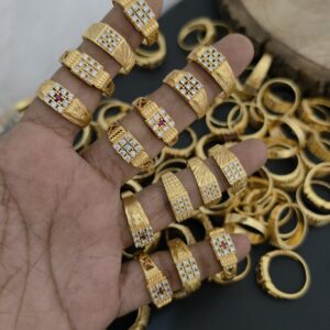 Premium foaming ad stone mens ring