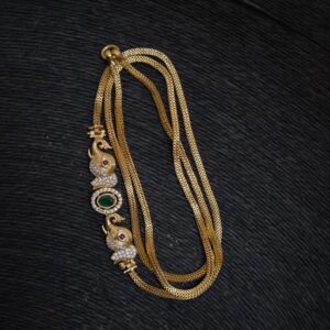 Premium foaming ad stone peacock mugappu chain