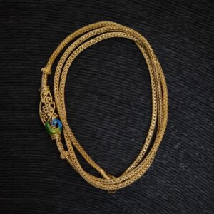 Premium foaming enamel peacock mugappu chain