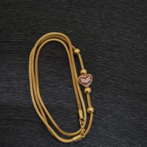 Premium foaming ad stone heart mugappu chain 