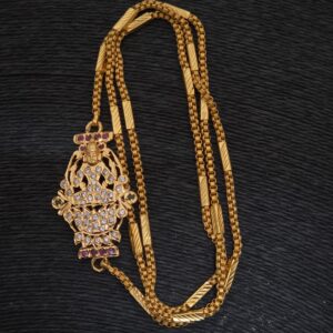 Premium impon ad stone lakshmi mugappu chain 