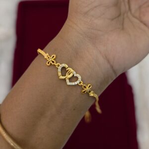 Premium foaming ad stone heart bracelet