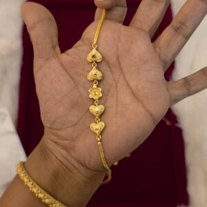  Premium foaming  flower palin heart bracelet