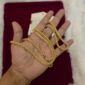  Premium quality impon unpolished 30 inches reversible kerela pattern chain 