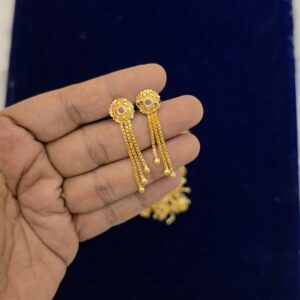 Premium quality  foaming  ruby chain drops earing