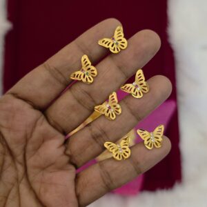 Premium foaming butterfly stone earing offer sale