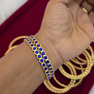  Premium impon ad stone royal blue bangle 