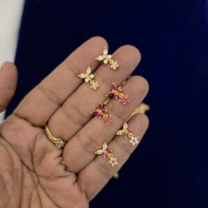 Premium foaming ad stone butterfly stud 