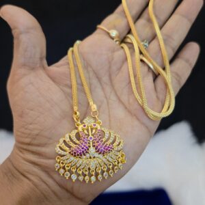 Premium foaming ad stone peacock dollar chain 