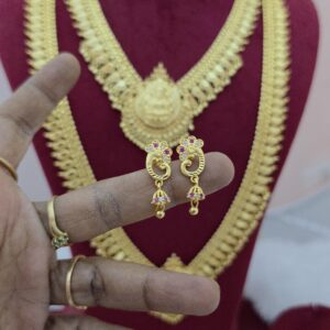 Premium foaming ad stone peacock drops earing 