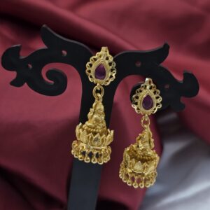 Premium foaming ad stone lakshmi jhumka