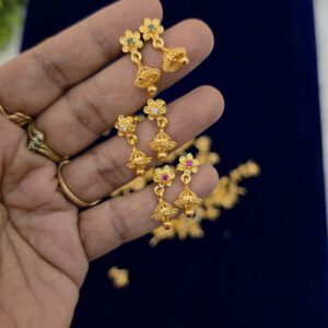 Premium foaming ad stone jhumka earing 