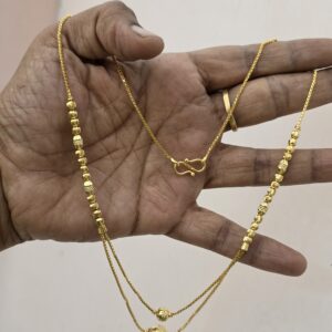 Premium foaming ball layer necklace