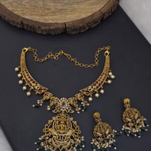 premium matt ghutan necklace with earings 