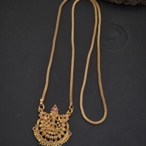 Premium foaming pearls lakshmi dollar chain 28 inch