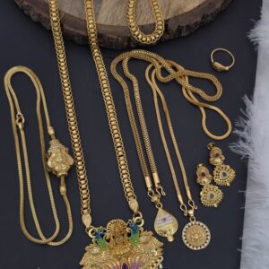 Premium foaming enamel 24 inch dollar chain,2* 18inch dollar chain, 24 inch mugappu chain, jhumka