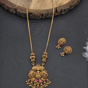 Premium mat ad stone lakshmi necklace