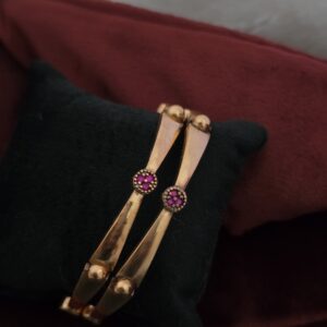 Premium impon ad ruby stone bangle 