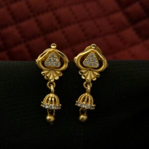 Premium foaming ad stone drops jhumka stud