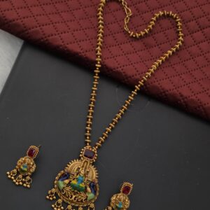 Premium Matt Lakshmi enamel Necklace