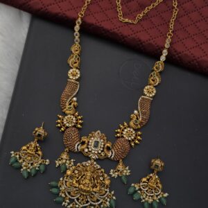 Premium Matt Ad stone Lakshmi Haram
