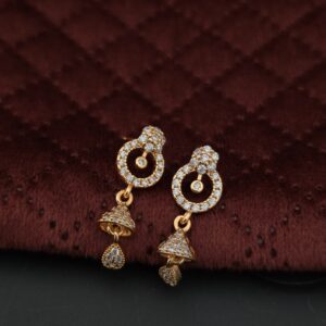 Premium rose gold ad stone drops earing