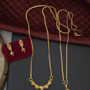 Premium foaming 24 inch dollar chain, 18 inch dollar chain,jhumka combo