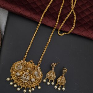 Premium matt ad stone lakshmi dollar chain 