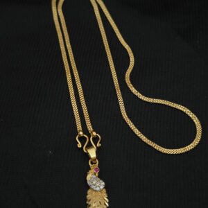 Premium foaming ad stone peacock dollar chain 18 inch
