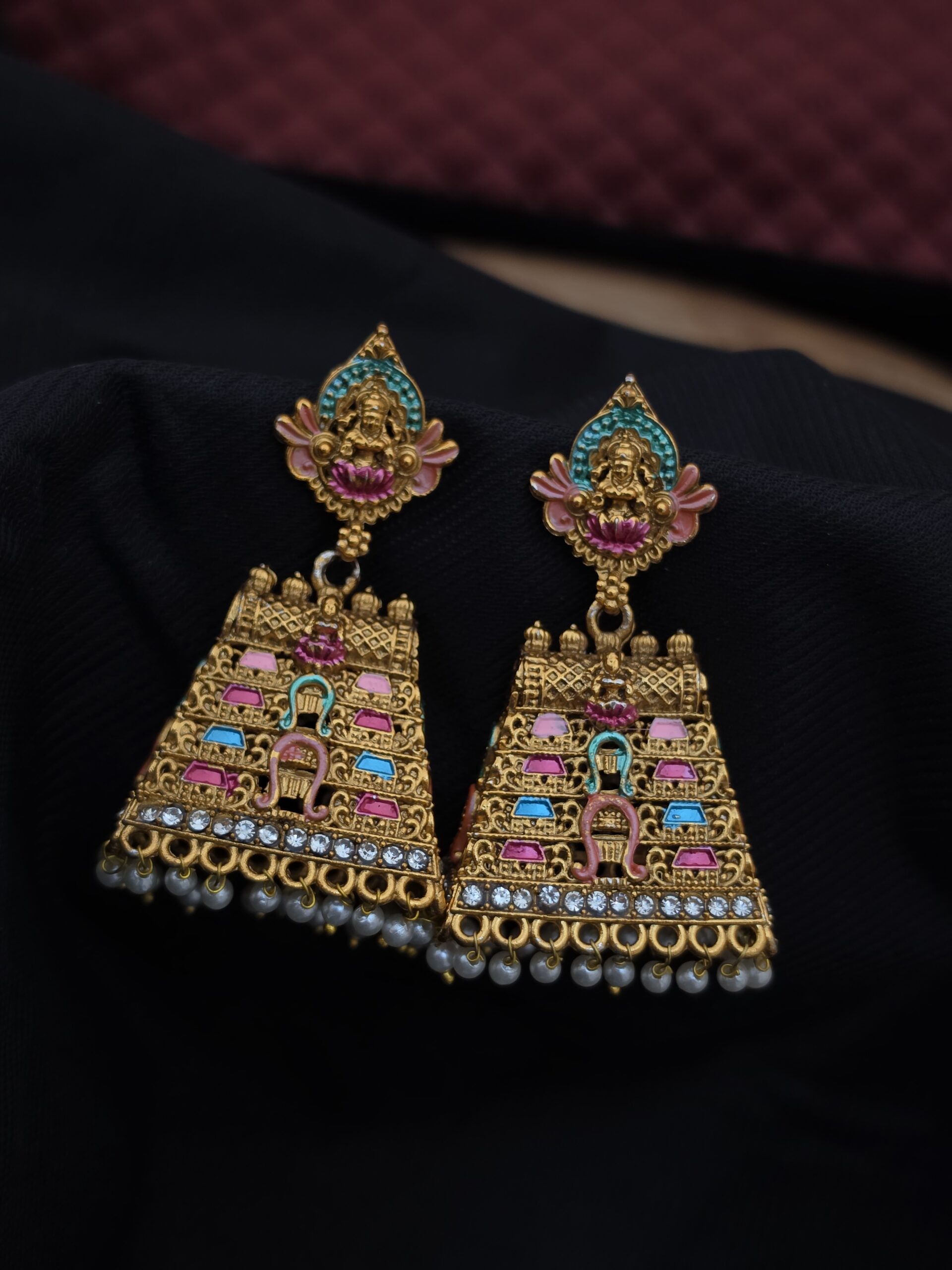 Premium matt enamel handmade jhumka