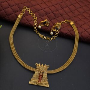 Premium Madurai Gopuram Goddess Meenakshi Necklace
