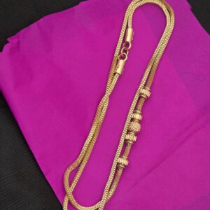 Premium impon 24 inch unpolished plain ball mugappu chain 