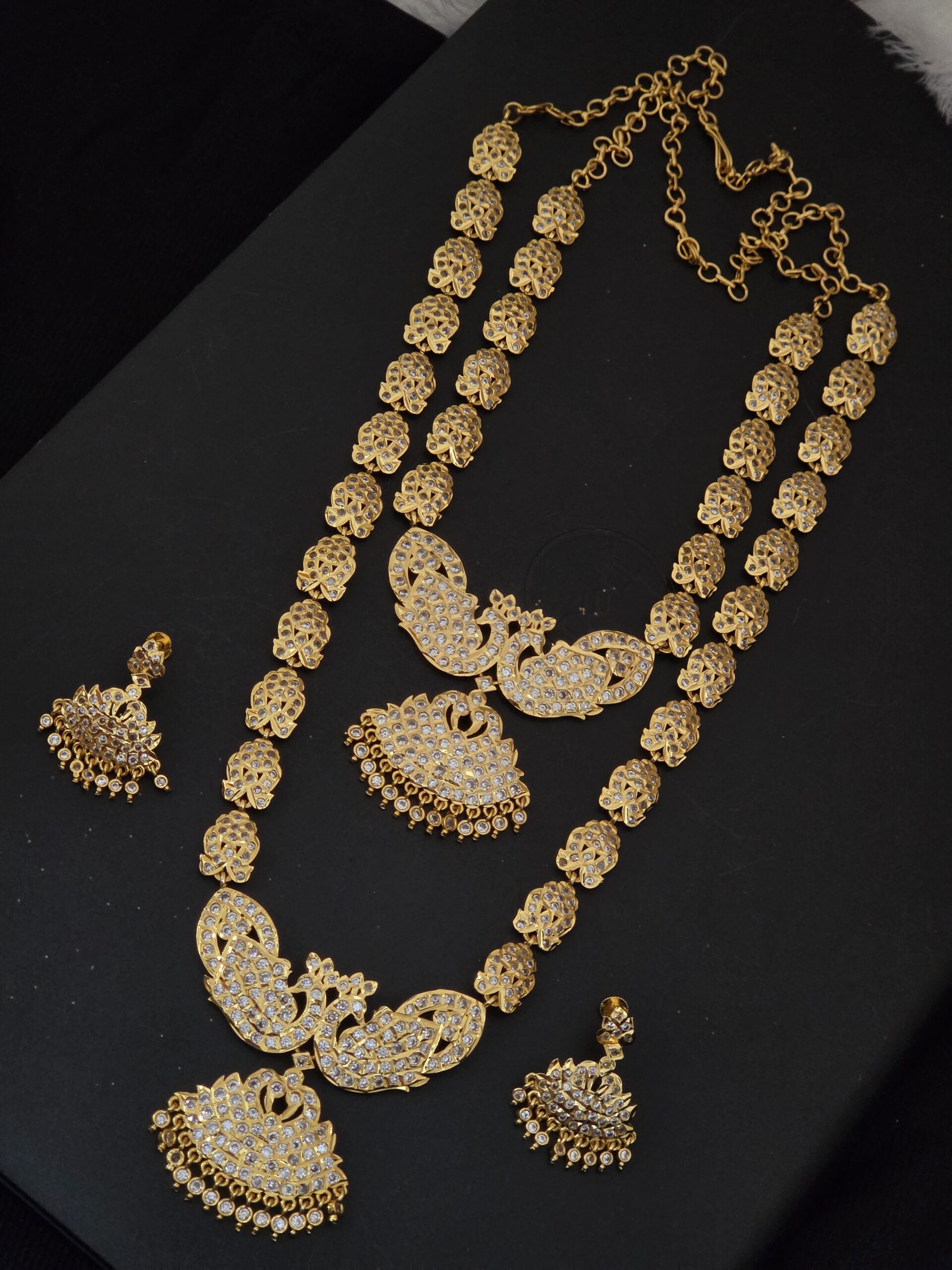 Premium impon combo with mid haram, long haram, and earings - Image 2