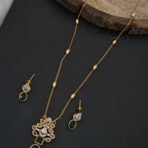 premium matt ad stone necklace with earings offer sale