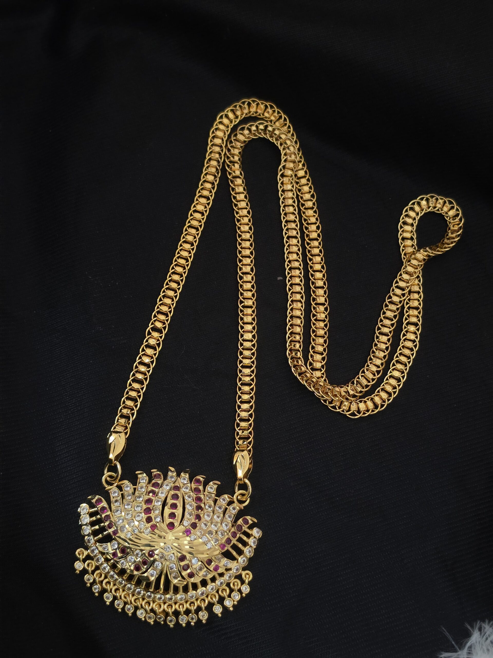 premium foaming 32 inch ad stone lotus impon dollar chain