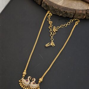 Premium foaming ad stone peacock necklace 