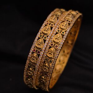 Premium matt ad stone lakshmi bangle