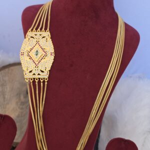  Premium impon ad stone mugappu chain 5 layers 30 inch