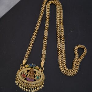 Premium foaming enamel lakshmi dollar chain 32 inch 
