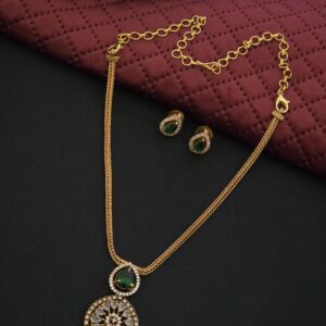 Premium Matt Emerald Necklace