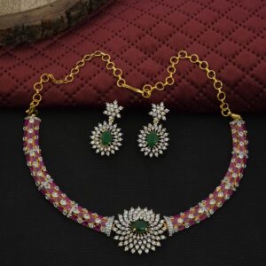 Premium matt ad stone american style necklace