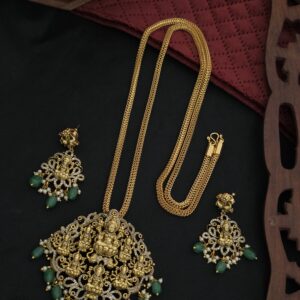 Premium Matt  Antique Finish  Lakshmi 34 Inches Dollor Chain