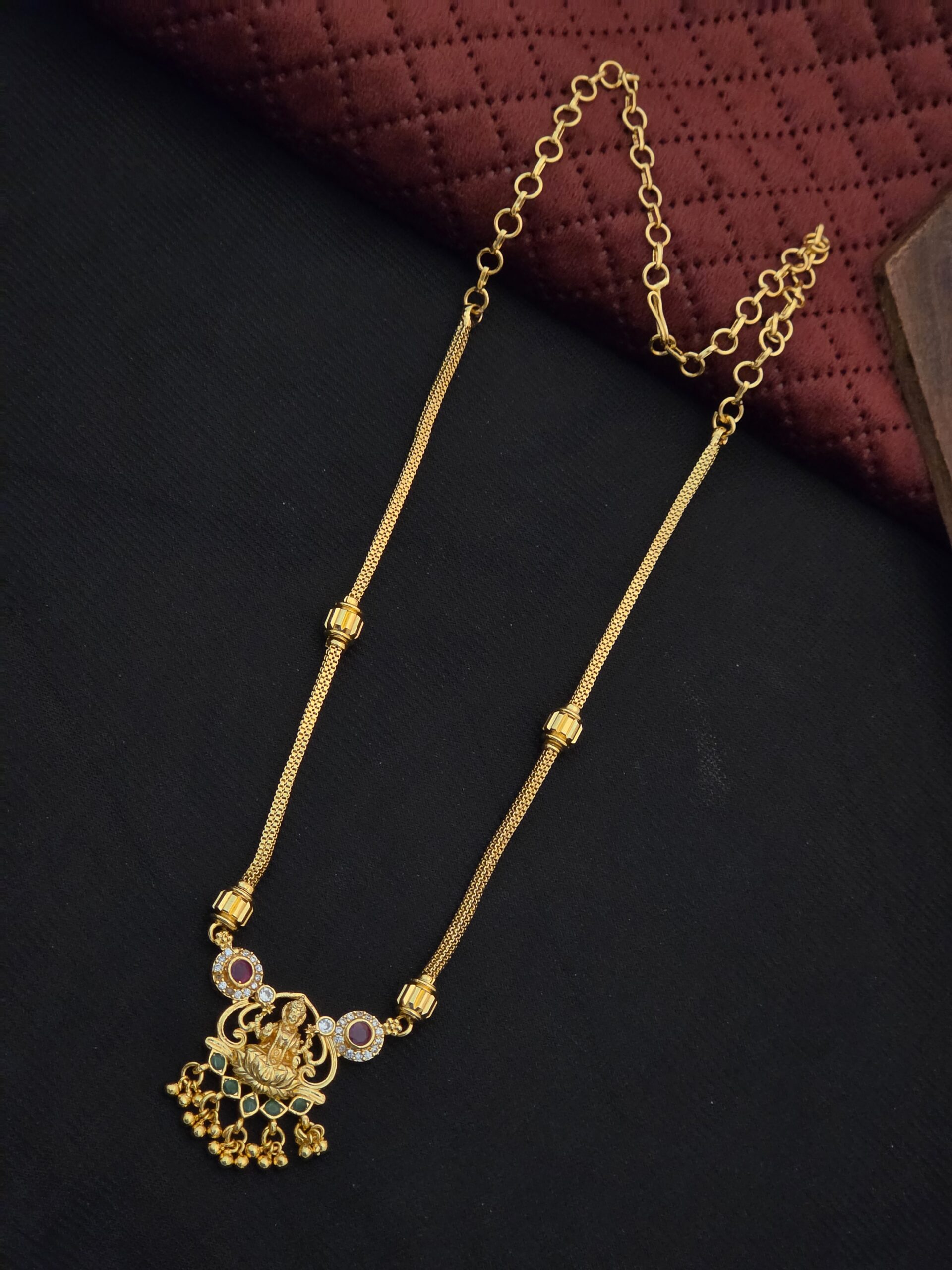 Premium Foaming Ad Stone Lakshmi Necklace