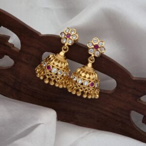 Premium Impon Ad Stone Jhumkha