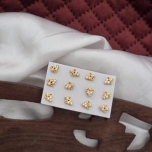 Premium Foaming Ad Stone Side Earrings Comes With One Pair